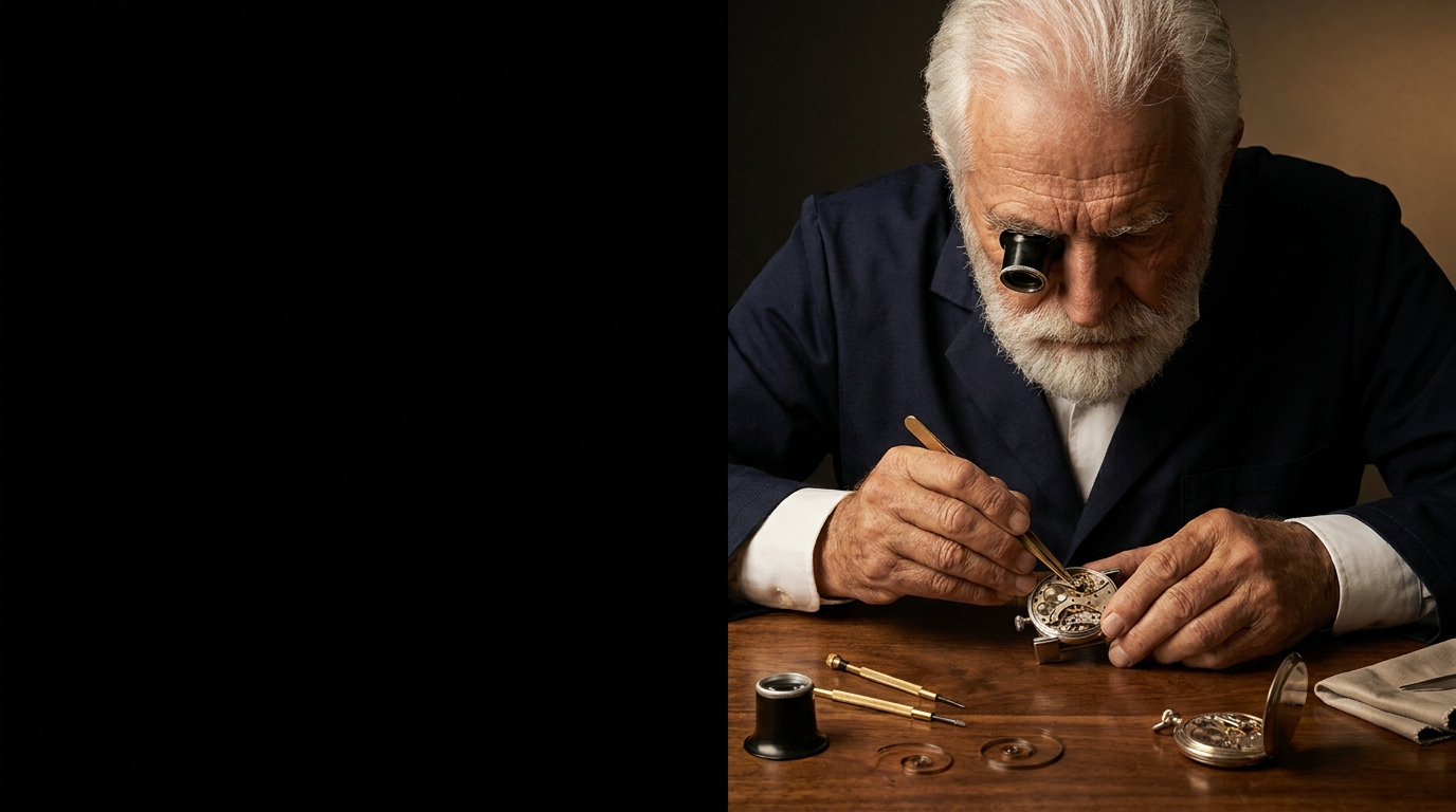 Stefan Poedagar at his workbench